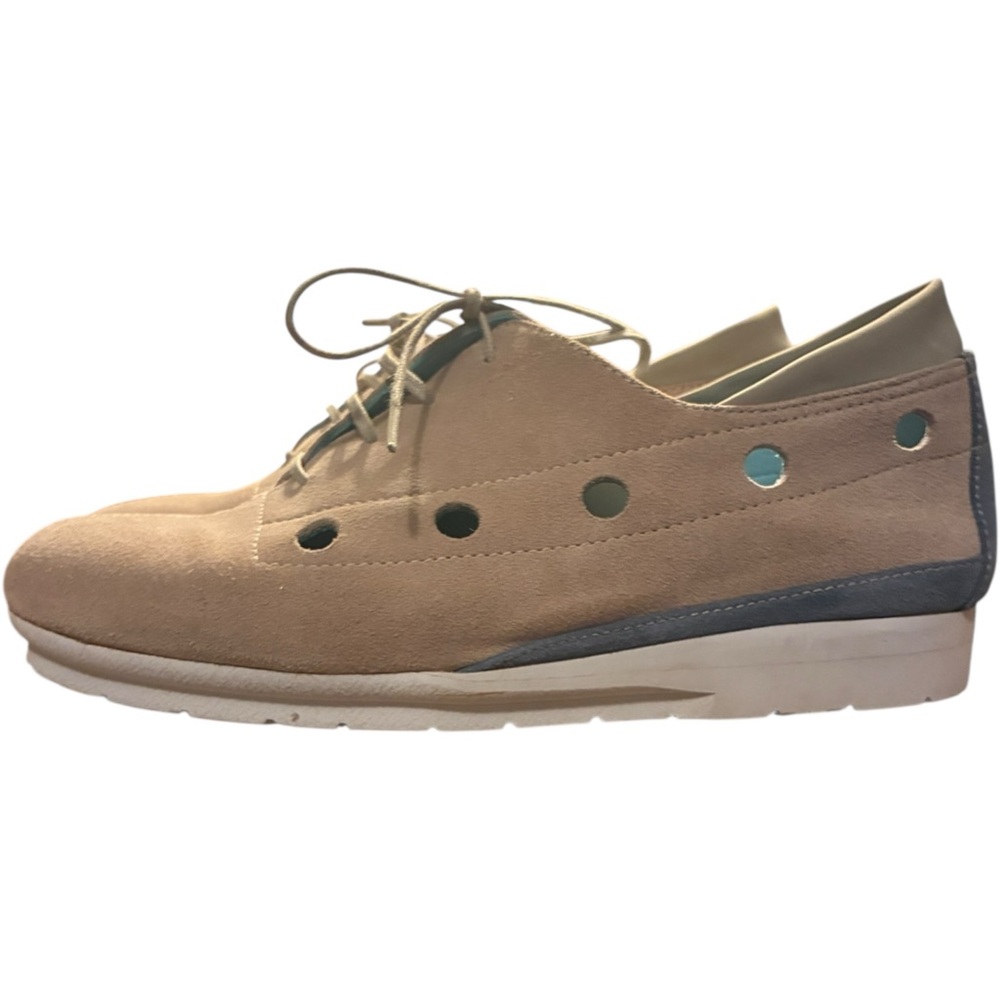 Thierry Robotin Gaeta Wedge Suede Sneaker Size 7.5 EU 38 - Picture 2 of 5